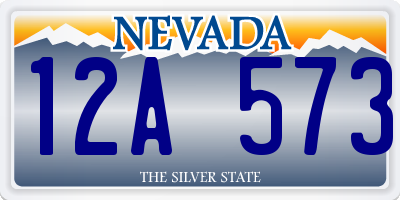 NV license plate 12A573