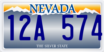 NV license plate 12A574