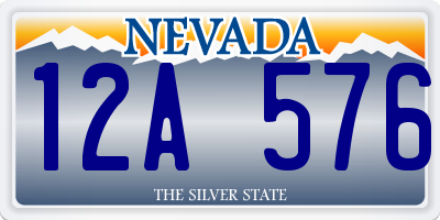 NV license plate 12A576