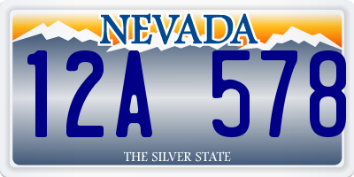 NV license plate 12A578
