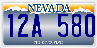 NV license plate 12A580