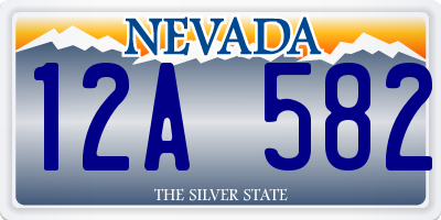 NV license plate 12A582