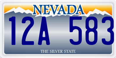 NV license plate 12A583