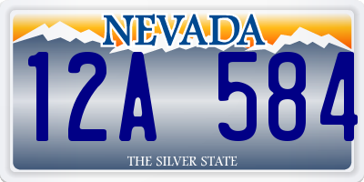 NV license plate 12A584