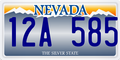 NV license plate 12A585