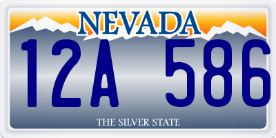 NV license plate 12A586