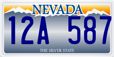 NV license plate 12A587