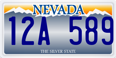NV license plate 12A589