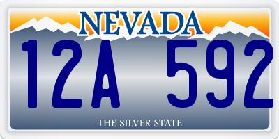 NV license plate 12A592
