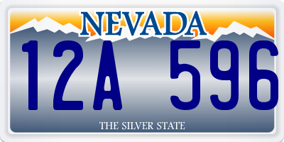 NV license plate 12A596