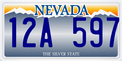 NV license plate 12A597