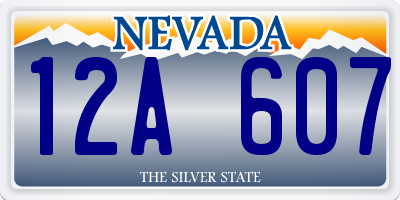 NV license plate 12A607