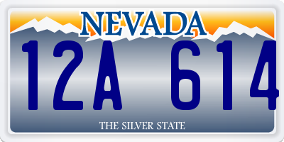 NV license plate 12A614