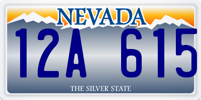 NV license plate 12A615