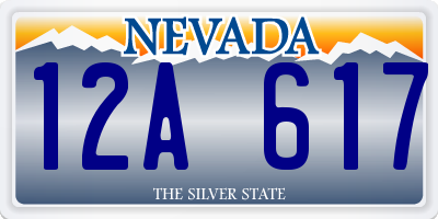 NV license plate 12A617