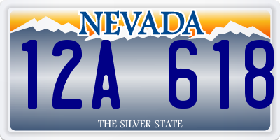 NV license plate 12A618