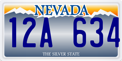 NV license plate 12A634