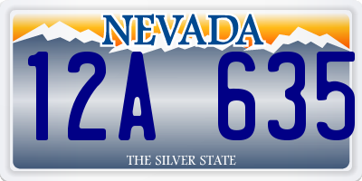 NV license plate 12A635