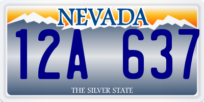 NV license plate 12A637