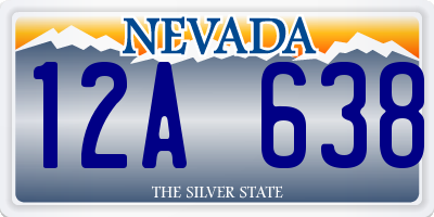 NV license plate 12A638