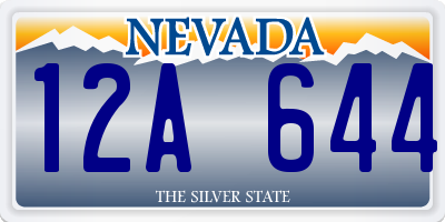NV license plate 12A644