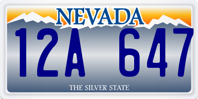 NV license plate 12A647