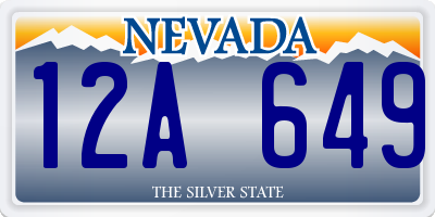 NV license plate 12A649