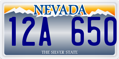 NV license plate 12A650