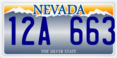 NV license plate 12A663