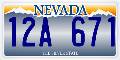 NV license plate 12A671