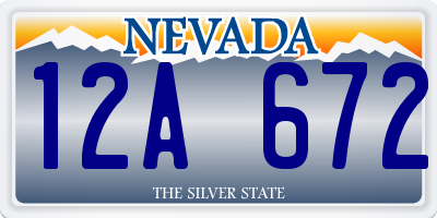 NV license plate 12A672