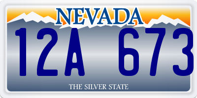 NV license plate 12A673