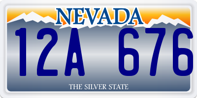 NV license plate 12A676