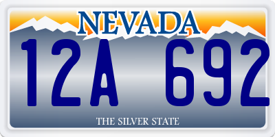 NV license plate 12A692