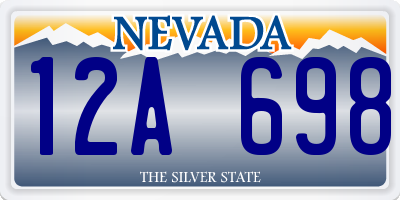 NV license plate 12A698