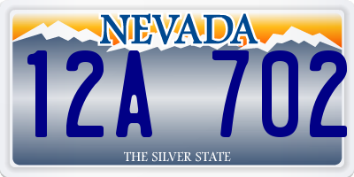 NV license plate 12A702