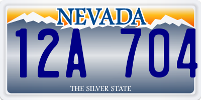 NV license plate 12A704