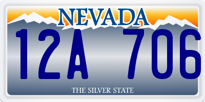 NV license plate 12A706