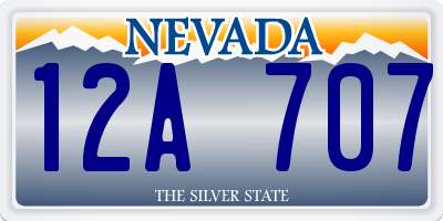 NV license plate 12A707
