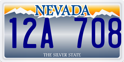 NV license plate 12A708