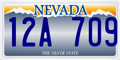 NV license plate 12A709