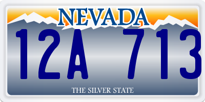 NV license plate 12A713