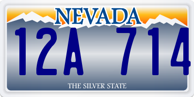 NV license plate 12A714