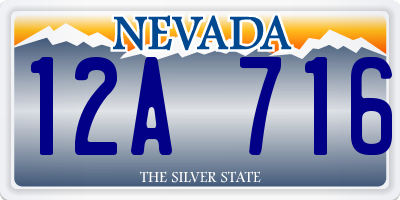 NV license plate 12A716