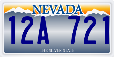 NV license plate 12A721