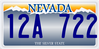 NV license plate 12A722