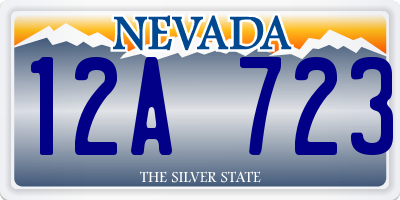 NV license plate 12A723
