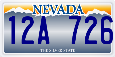 NV license plate 12A726