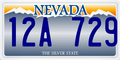 NV license plate 12A729