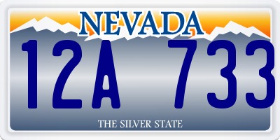 NV license plate 12A733
